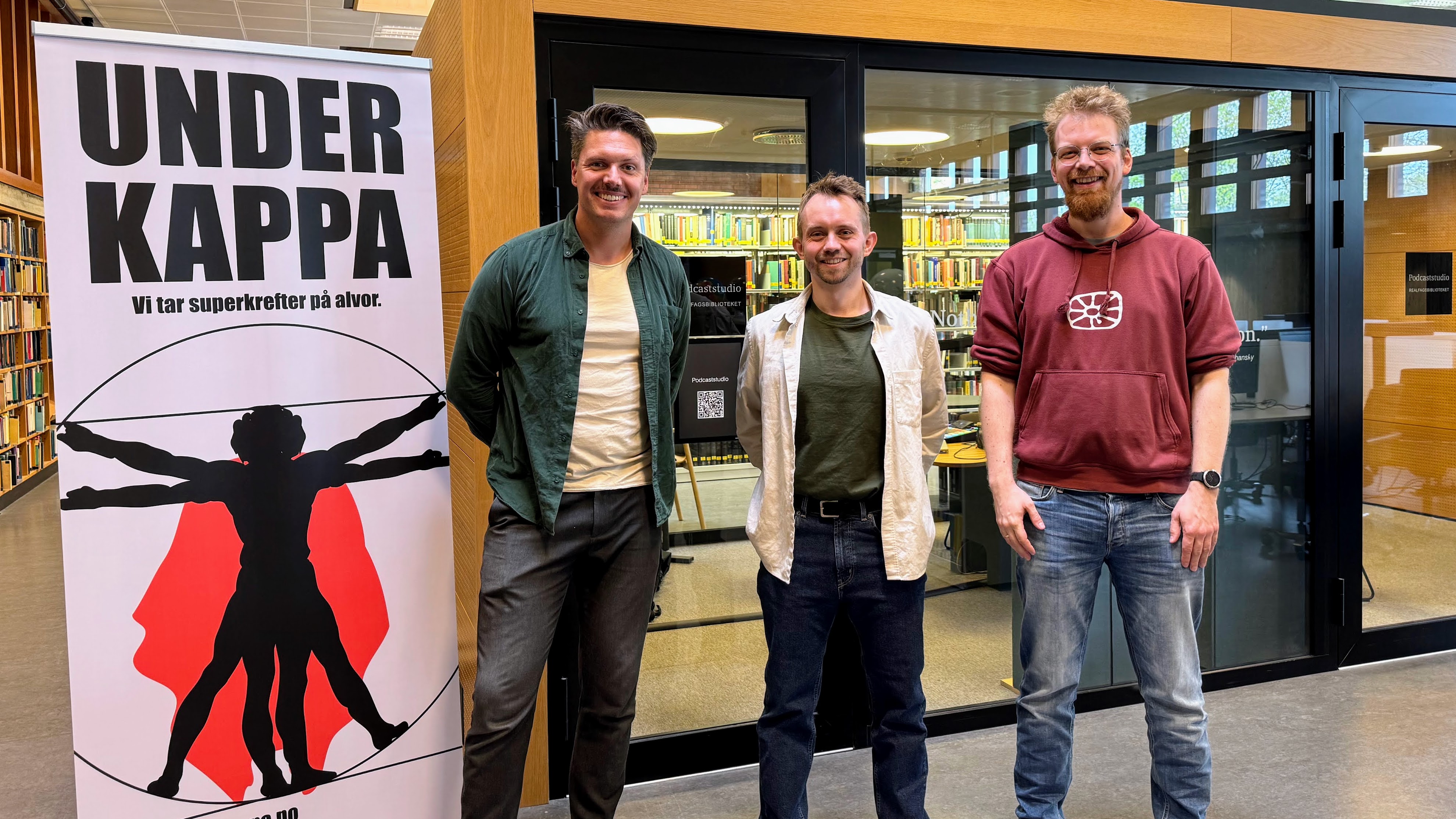 Andreas, Vidar, and Even at the recording studio